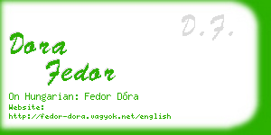 dora fedor business card