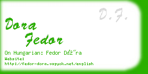 dora fedor business card